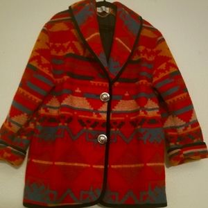 Women's vintage Ashley scott red wool jacket